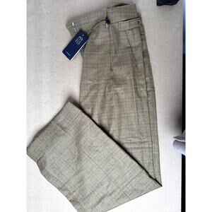 NWT Piazza Sempione IT 42 US 6 Wool Blend Trousers Brown Folk & Roll Italy